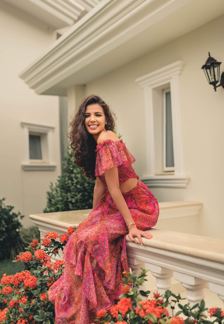 Pink roses dress zdjęcie 1
